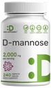 SUPPLEMENTO D Mannosio 500mg capsule (2000mg Per Serving), 240 Pillole Veggie – Forma Soluble Water Fast Acting – Tratto urinario ad alta resistenza (UTI) Assistenza sanitaria – Non OGM, Vegan Friendly