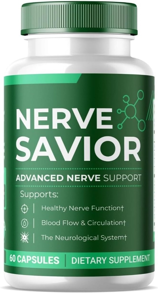 Nerve Savior Health Supplemento 60 capsule autentico Nerve Savior
