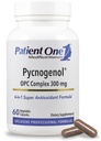 Paziente One Pycnogenol OPC Complex 300mg | Supplemento per sostenere la salute vascolare e l'invecchiamento sano* | Bark di pino marittimo francese e altro | 60 capsule
