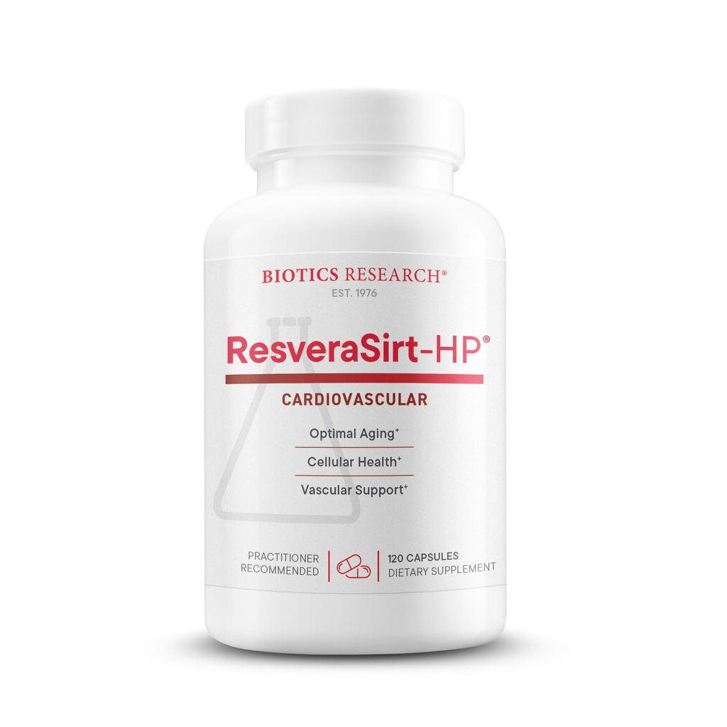 Biotics Research ResveraSirt HP Formulato dal Dr. Mark Houston, Trans Resveratrolo, Quercetin, Aumentare l'attività Sirtuina, Supporto cardiovascolare, Potere cardiaco, Supporto vascolare, 120 Capsule