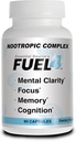 Fuel4 Nootropic Brain Support Supplemento – Focus & Mental Clarity Capsule con Vitamina D3, Ginkgo Biloba, Cognivia, Alpha GPC, DMAE & Huperzine A – Non-GMO, Made in USA – 90 capsule vegetali