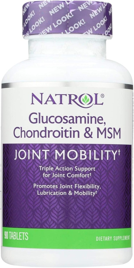 Natrol Glucosamine Chondroitin e MSM - 90 compresse