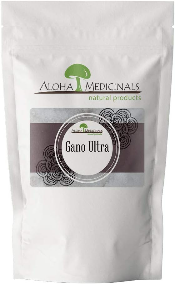 Aloha Medicinals Gano Ultra, Certificato Organic Mushroom Supplement, Natural Health Supplement, Bag of 1 kg Polvere