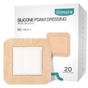 Dimora Silicone Foam Dressing con Border 20 Pack Adhesive 4"x4" Impermeabilizzazione del rivestimento Bandage per la cura del tessuto