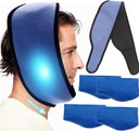 Gelato di faccia generico per Jaw, Toothache Ice Pack Cold Compress per testa e mento, Rilievo di dolore per i gel caldi o freddi riutilizzabili per la chirurgia TMJ, orale e facciale, gli impianti dentali (1 Wrap+4 Ice Pack)