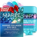 MAREE Beauty Bundle - Under Eye Gels & Biotin Gummies - Marine Collagen & Acido Ialuronico, A B C E Vitamins Complex with Keratin & Pantothenic Acid - De-puff Eyes & Dark Circles, Skin, Nails & Hair