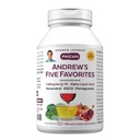 ANDREW LESSMAN Cinque Preferiti di Andrew 120 capsule - Fornisce 200 mg Ciascuna di Coenzyme Q-10, Resveratrolo, EGCG, Pomegranate e acido lipoico alfa, potente supporto antiossidante, senza additivi