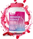 Menopausa femminile Supplemento - 120 miliardi di CFU Probiotici per pH Balance - Probiotici All-Naturali per Flash Caldi, Maglioni Notturni, Mood Swings & Hormone Balance - 60 Capsule