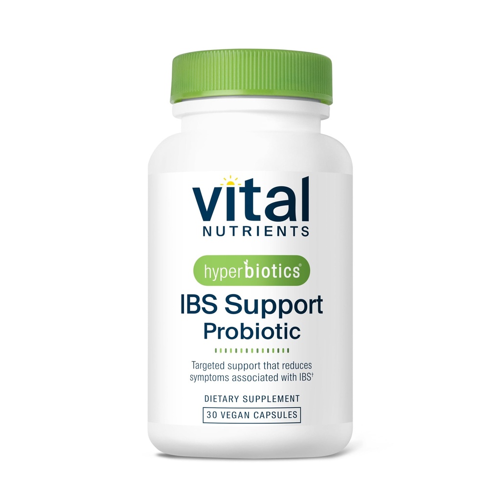 Iperbiotici Vital Nutrients IBS Probiotic | Ridurre i sintomi di IBS* | Probiotici Vegani clinicamente studiati per IBS Relief da Bloating, Gas, Diarrea, & Abdominal Discomfort* | 30 Capsule