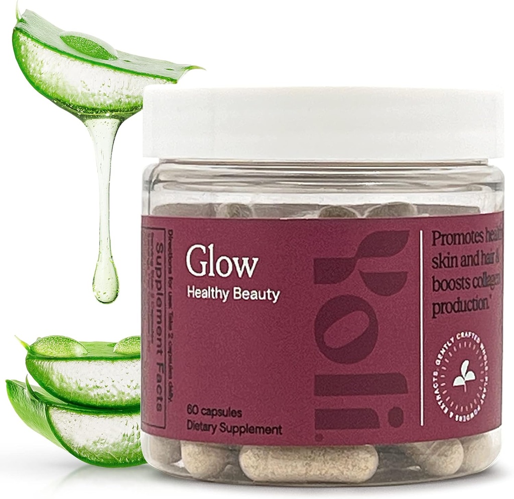 Yoli® Glow Biotin & Collagen Supplements – Hair, Skin & Nails Formula – Multivitamin giornaliero per le donne con vitamine e minerali essenziali – 60 capsule