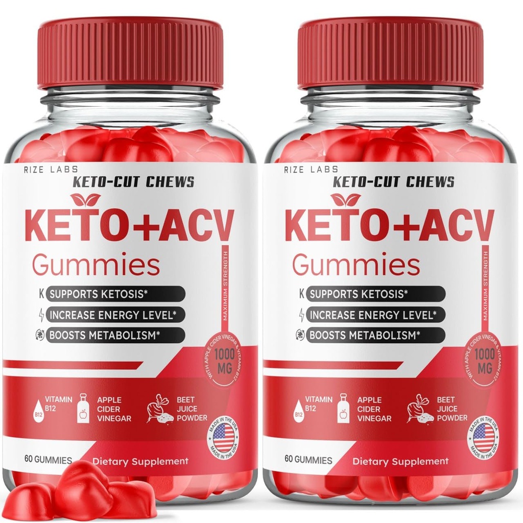 (2 Pack) Keto-Cut Chews ACV Gummies - Keto-Cut Chews Premium Keto ACV per la perdita di peso avanzata, Keto + ACV Gummy, Keto Cut Chews Maximum Strength Supplement, KetoCut Chews Recensioni (120 Gummies)