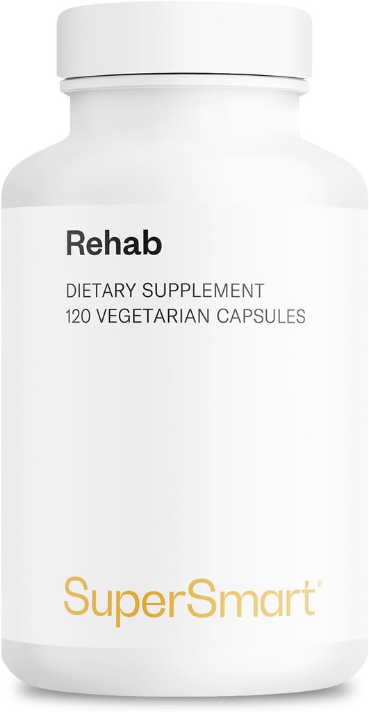 Supersmart - Rehab (Formula avanzata) - con Kudzu, Silymarin, Ginger Root, Benfotiamine - Supplemento All-in-1 | Non-GMO & Gluten Free - 120 capsule vegetariane