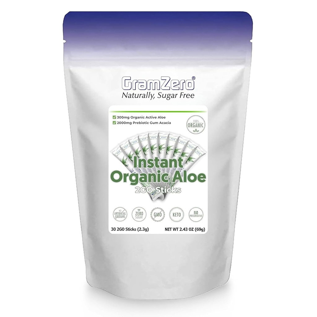 GramZero 2GO Sticks - Organic Aloe: Unflavored, Grande per Nutrition Club Tette Caricate
