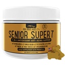 iHeartDogs Senior Super 7 Daily Dog Multivitamin - 7-in-1 Vitamina per cani Supporta l'antiinvecchiamento con antiossidanti, probiotici, Lion's Mane, Turchia Tail, & Ashwagandha per la longevità & Cognitive Boost