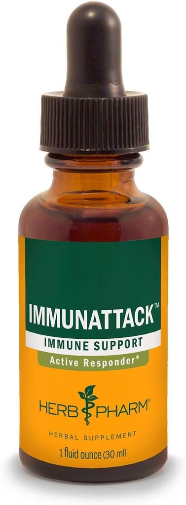 Herb Pharm Immunattack Liquid Herbal Formula per il supporto del sistema immunitario - 1 oncia (FIMAT01)