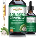 Soursop Bitters Liquid Drop: Organic Graviola Soursop Leaf Extract Liquid per il supporto cellulare, la rigenerazione, il potenziamento immunitario, il rilassamento e il supporto antiossidante