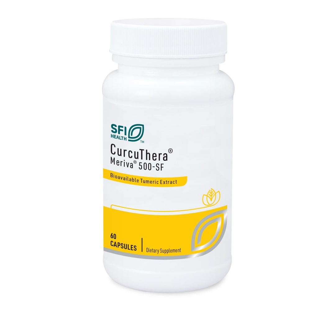 Klaire Labs SFI Health CurcuThera - 500 Milligrams Meriva Curcumin Complex con 29x Alta Biodisponibilità & Tecnologia di consegna Phytosome brevettato, soluzioni anallergiche, Vegan (60 capsule)