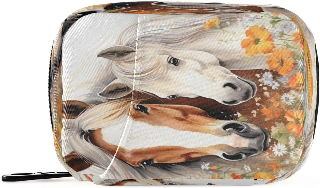 Cavallo organizzatore della pillola caso portatile settimanale giornaliero della pillola borsa organizzatore con cerniera per i supplementi Medicina Viaggi Famiglia Business