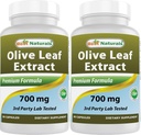 Best Naturals 2 Pack Estratto di foglie di oliva 700mg 90 capsule (Totale 180 capsule)