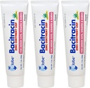 Globo (3 Pack) Bacitracin Zinc Ointment + Aloe 1oz - Antibiotico di massima resistenza per la guarigione dei tessuti - Soluzione medicata topica per tagli, ustioni, graffi - Infezione della pelle & First Aid Essentials