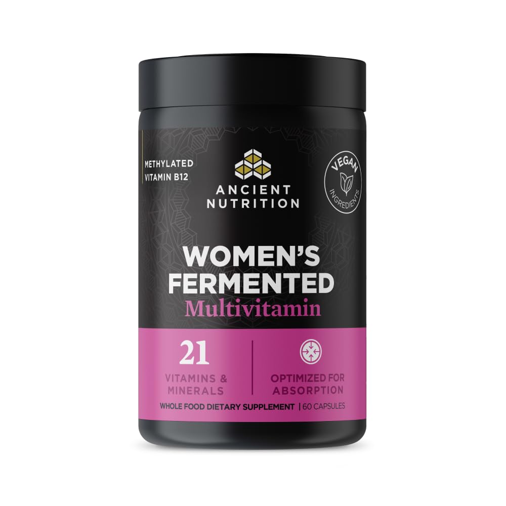 Antica Nutrizione Multivitamina per le donne, Multivitamina Fermentata delle donne con vitamina C, D, K, Zinco e Magnesio, Supporto immunitario, Vegan, 60 Ct