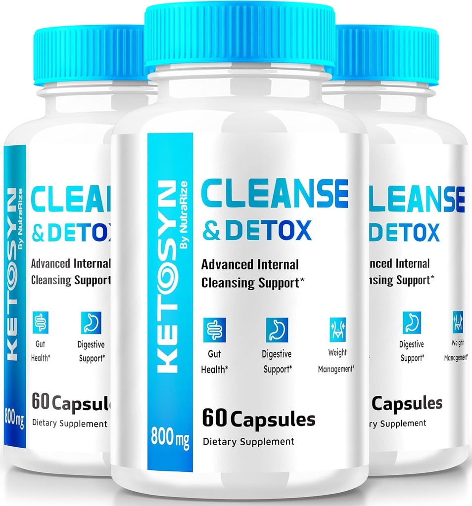 (3 Pack) Ketosyn Cleanse & Detox Capsules, Ketosyn Pills for Advanced Weight Loss, Maximum Strength Keto Blend Support Supplement, Keto Syn Internal Cleansing Pastillas Recensioni (180 Capsules)