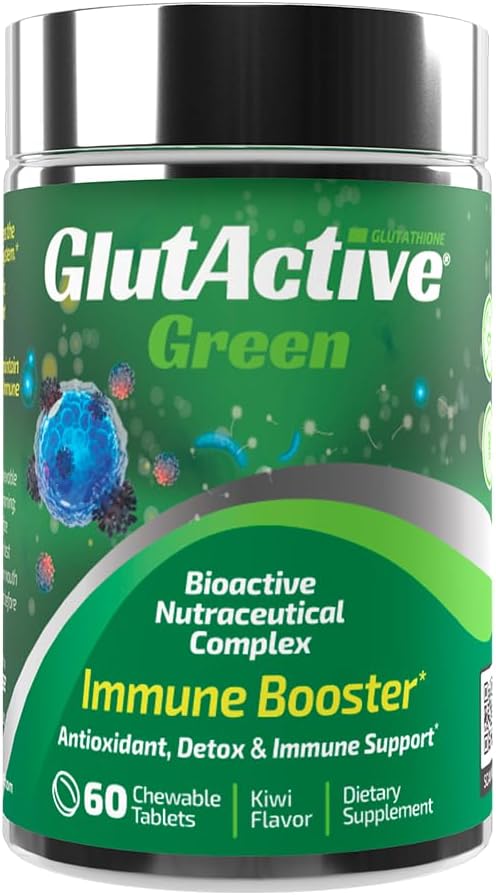 Green 950mg | Supporto immunitario | Glutathione | Antiossidante, Detox, Aumentare l'immunità, Energia, Rafforzare & Cellular Protect | 60 compresse masticabili (60ct)