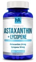 Astaxantina e Lycopene Supplemento | Lycopene 50mg Plus Astaxanthin 24mg Carotenoids Supplemento per la cura della pelle Tanning Vision & Heart Health Support | Vegan & Non-GMO (100 capsule vegetali)
