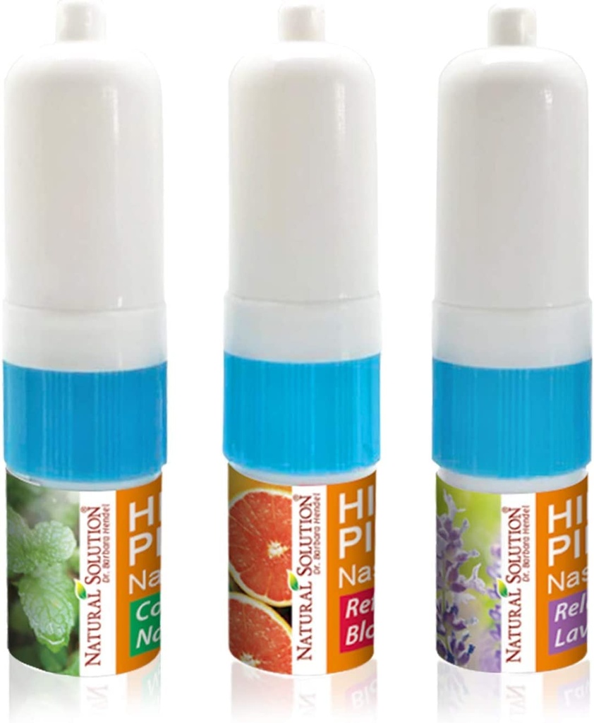Soluzione naturale Himalayan Rosa Sale Nasale aromaterapia con oli essenziali naturali, pulisce il sistema respiratorio, Relief Respirazione Congestione, -3 Pack