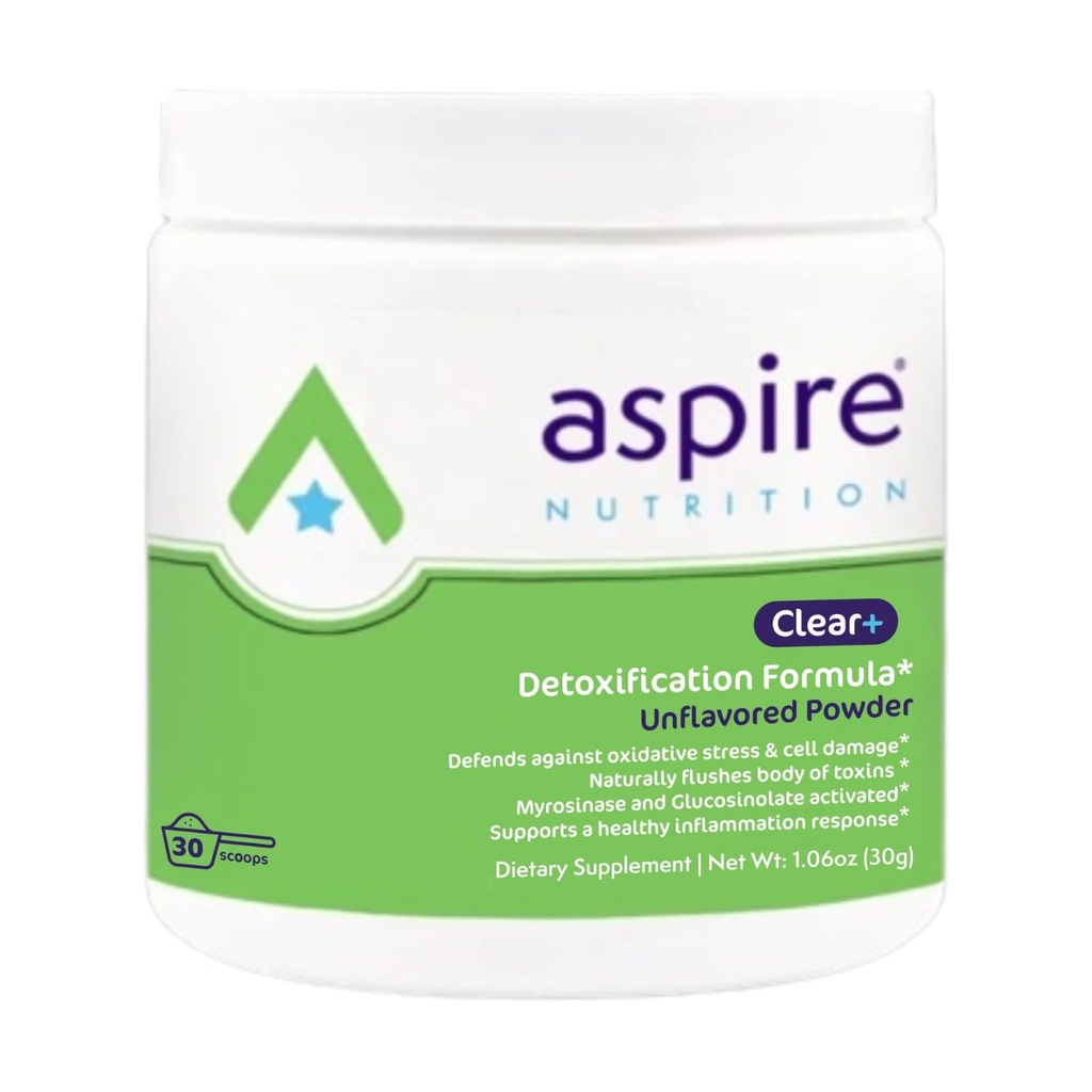 Aspire Nutrition Bio-Clear disintossicazione 30 giorni di alimentazione Supplemento alimentare Polvere non aromatizzata