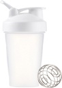 Shaker Bottiglia 12oz Protein Shaker Bottiglia di plastica per l'allenamento pre e post con Twist e Lock Protein Box Storage, Bottiglia di fitness portatile per gli appassionati di fitness Atleti (bianco, 12 oz)