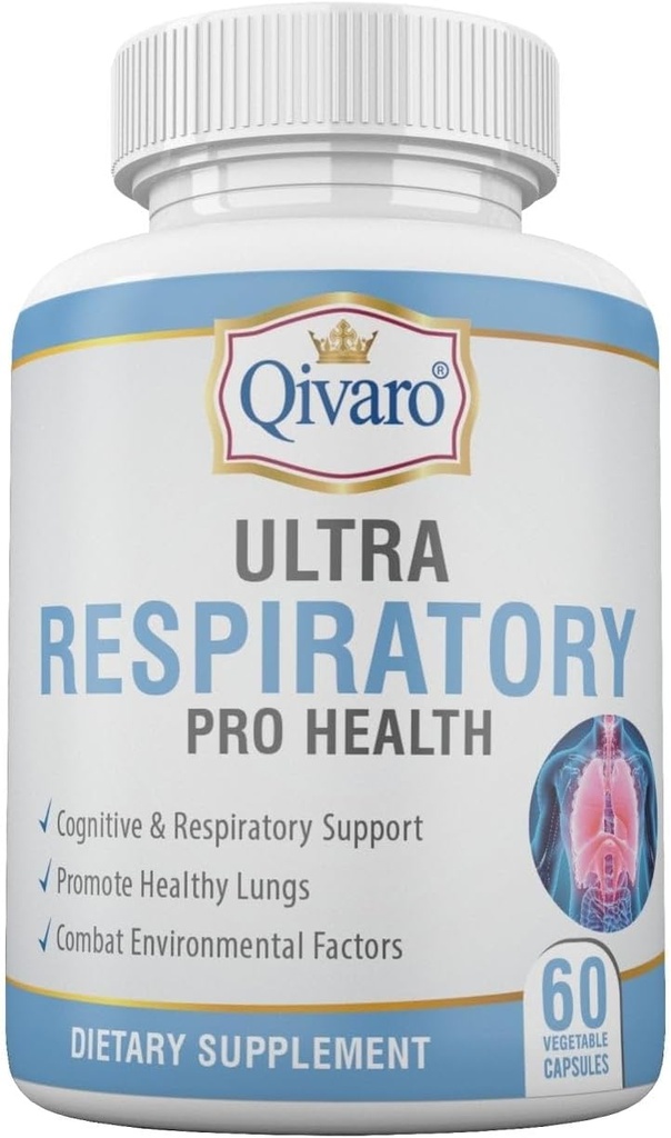 Ultra Respiratory Pro Health – Aiuta a mantenere la salute globale polmonare e respiratorio – Infuso con Butterbur e Feverfew Extract - 60 capsule