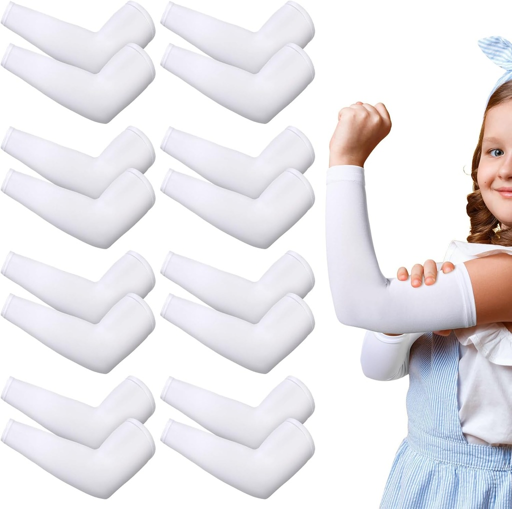 Eurzom 8 coppie Eczema manica per bambini manica elastica braccio morbido e non danneggia la pelle UV Protezione