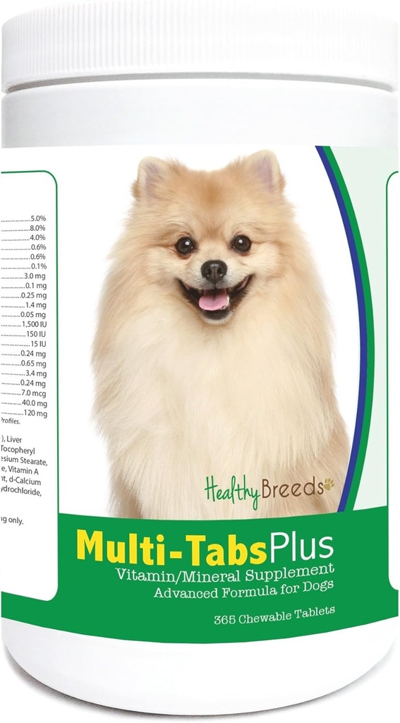 Allevamenti sani Pomeranian Multi-Tabs Plus Chewable Tablets 365 Conte