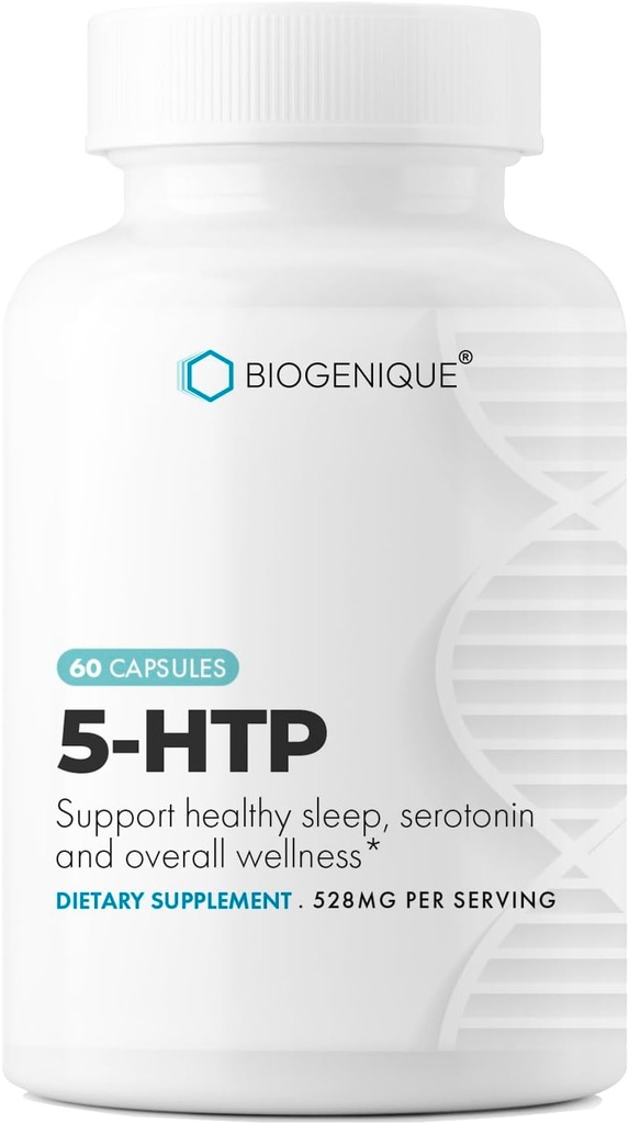 5-HTP (5-idrossitriptofano) 200 mg, Mood Enhancer e supporto neurotrasmettitore* 60 capsule 5htp Griffonia Simplicifolia - Made in USA