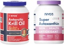 Olio di Krill Omega 3 1000mg softgels e astaxantina 12mg suppelments antiossidanti Bundle