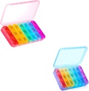 ASprink Pink e Blue Pill Organizer 3 volte al giorno - Weekly Pill Box 3 volte al giorno - Daily Pill Box 7 Day Medicine Organizer, Large Pill Case Pill Box 3 volte al giorno, Travel Pill Organizer