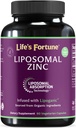 Integratore Liposomico Pure Zinc Picolinate con Rame, Supporto Immune, Metabolismo e Salute Della Pelle | Alta Potenza, Per Adulti Uomini & Donne | Potente Antiossidante | 90 Capsule
