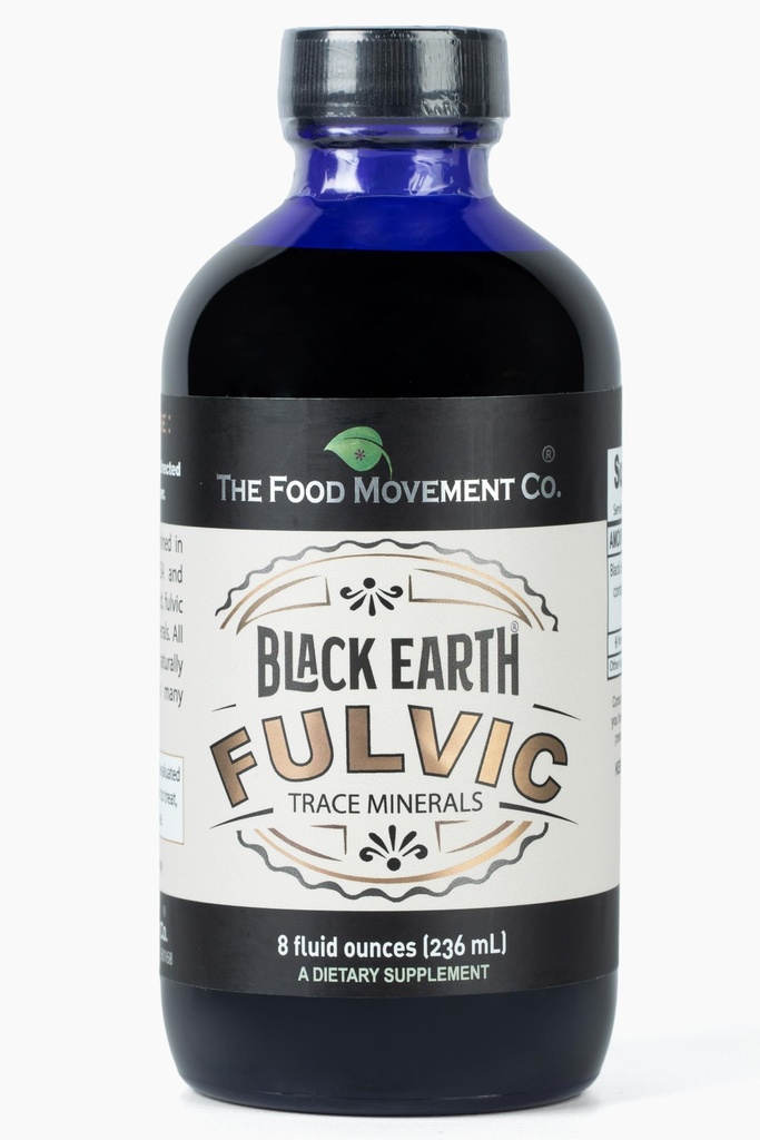 IL CIRCOLAZIONE ALIMENTI CO. Black Earth Fulvic Acid - Minerali Humic Fulvic con elettroliti per la salute digestiva e il recupero dell'esercizio, supplemento di 8 oz Trace Minerals