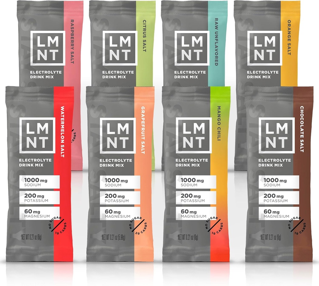 Bere LMNT Zero Sugar Electrolytes - Sample Pack | Drink Mix | 8-Count