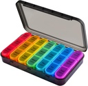 7 giorno Pill Box Organizzatore 3 volte Daily Medicine Storage Box,Cruxer Settimana Medica Tablet Organizer Moisture-Proof BPA Free Travel Dosette Box Dispenser Case to Hold Vitamins,Cod Liver Oil,Supplements