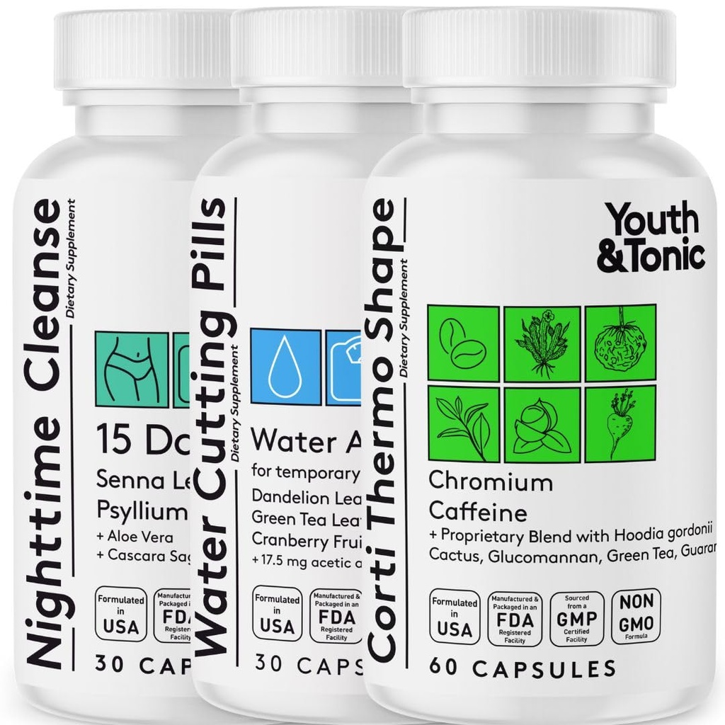 Pillole di perdita di peso: Appetite Suppressant, Fat Burner, Energy Booster & Nighttime Cleanse for Diet – 120 pillole