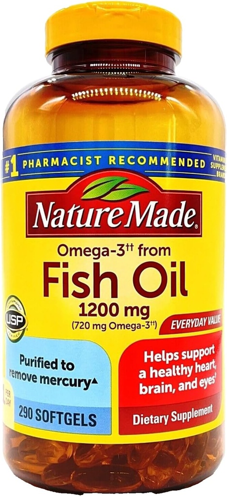 Fatto Natura Omega-3 da olio di pesce 660 mg EPA + DHA, 290 Softgels