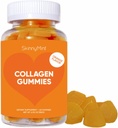 SkinnyMint Collagen Gummies Supplemento per pelle sana, Nails & Hair Support, Gluten Free Collagen Chewable Gummies per uomini e donne, Natural Orange Flavor -60 Count(180G)- 1 mese di fornitura