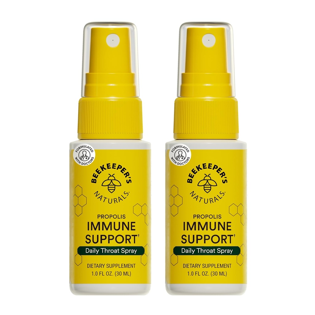 Propolis Throat Spray di Propolis Naturals, Supporto Immune Naturale & Sore Throat Relief - Antiossidanti, Keto, Paleo, Gluten-Free, 1.0 oz (Pack of 2)
