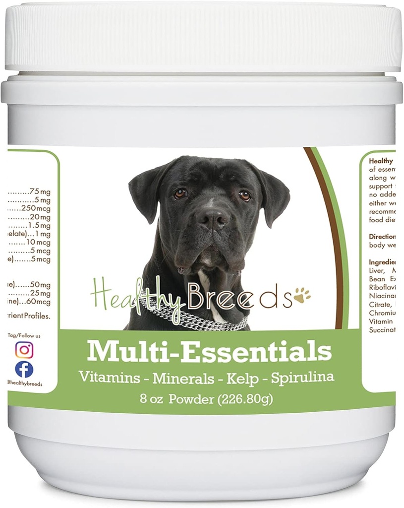 Polveri sani Corso Multi-Essentials Polvere per cani - un integratore ideale di vitamine, minerali e antiossidanti per il vostro cane - 8 oz