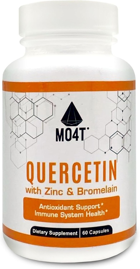 Quercetin & Bromelain con zinco - Antiossidante Support Immune System Health - Integratore alimentare - 60 Capsule 1050 mg Potent Formula