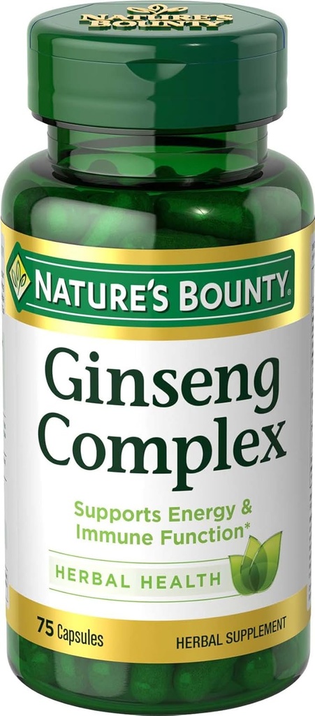 Ginseng by Nature's Bounty, Ginseng Complex Capsule Supporta Vitality & Immune Function, 75 Capsule