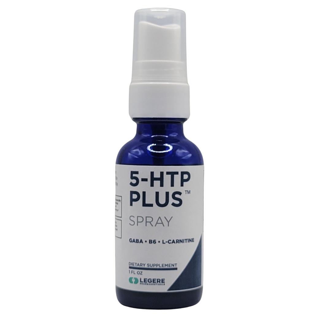 5-HTP Plus GABA, B6, L-Carnitina Supplemento Spray 1 fl oz. Supporta sonno e relax.