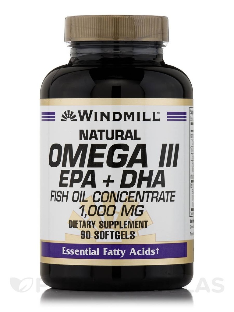 Mulino a vento Omega 3 Fish Oil 1.000 mg Softgels, 90 ct